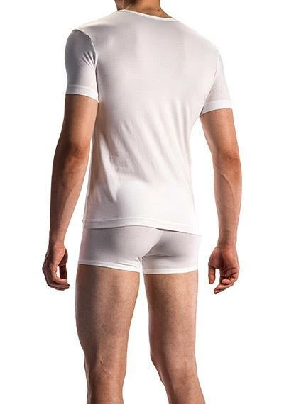 Olaf Benz RED1601 V-Shirt (Low) 107419/1000 T-Shirt, Baumwoll-Stretch, Weiß, White – Bild 3