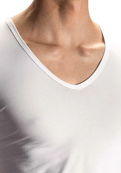 Olaf Benz RED1601 V-Shirt (Low) 107419/1000 T-Shirt, Baumwoll-Stretch, Weiß, White – Bild 4