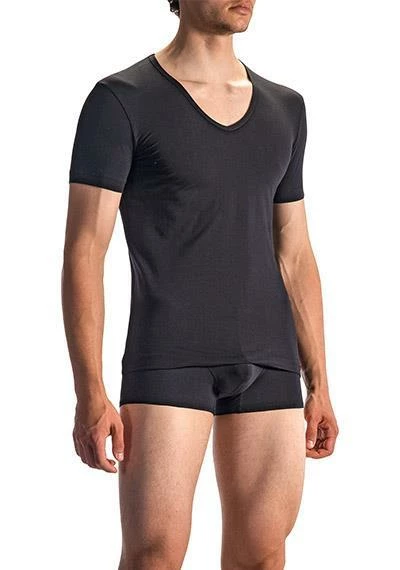 Olaf Benz RED1601 V-Shirt (Low) 107419/8000 T-Shirt, Baumwoll-Stretch, Schwarz, Black – Bild 2