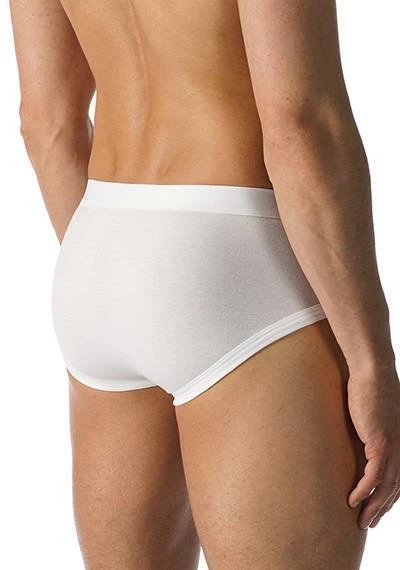 Mey CASUAL COTTON Men-Slip 49112/101 Baumwoll-Stretch, Weiß, White – Bild 2