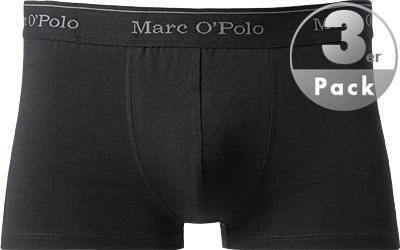Marc O'Polo Shorts 3er Pack 154606/000 Trunks, Baumwoll-Stretch, Schwarz, Black – Bild 2