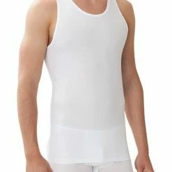 Zimmerli Pure Comfort Tank Top 172/1460/01 Tanktop, Baumwoll-Stretch, Weiß, White