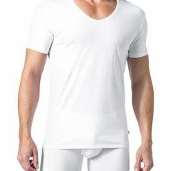 DEREK ROSE Pima Cotton V-Shirt 8025/JACK001WHI T-Shirt, Baumwoll-Stretch, Weiß