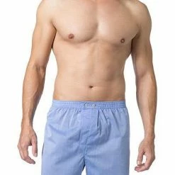 DEREK ROSE Classic Boxer Shorts 6000/AMAL001BLU Boxershorts, Baumwolle, Hellblau-weiß gestreift