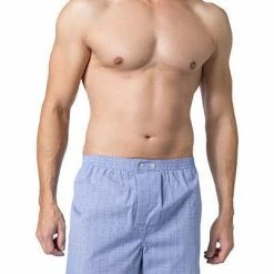 DEREK ROSE Classic Boxer Shorts 6000/FELS003BLU Boxershorts, Baumwolle, Dunkelblau-weiß kariert