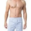 DEREK ROSE Classic Boxer Shorts 6000/JAME001BLU Boxershorts, Baumwolle, Hellblau-weiß gestreift