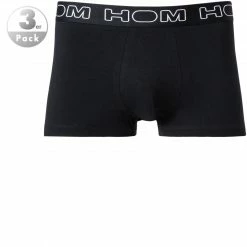 HOM Boxerlines Boxer Briefs 3er Pack 400387/V001 Trunks, Baumwoll-Stretch, Schwarz, Black