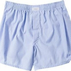 van Laack 141787/BOXER/720 Boxershorts, Baumwolle, Hellblau kariert, Hellblau-weiß