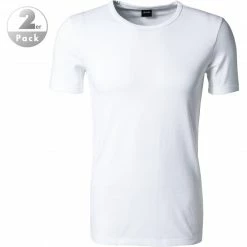 BOSS Shirt 2er Pack 50325407/100 T-Shirts,Slim Fit, Baumwolle, Weiß, White