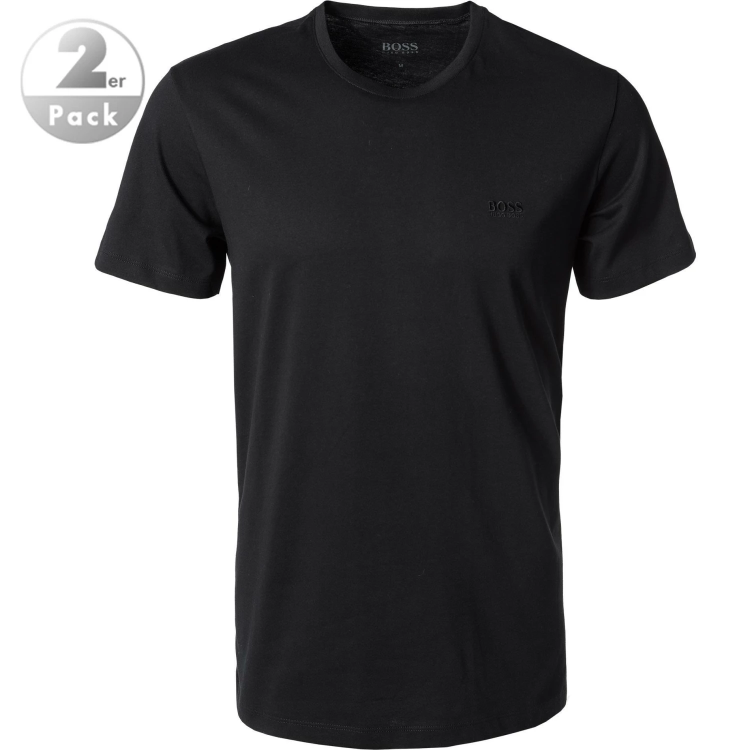BOSS Shirt 2er Pack 50325/001 T-Shirts, Relaxed Fit, Baumwolle, Schwarz, Black