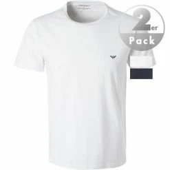 EMPORIO ARMANI Crew Neck 2 Pack 111267/CC717/10410 T-Shirts, Baumwolle, Weiß-navy