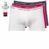 Tommy Hilfiger Trunks 3er Pack 1U87903842/611 Baumwoll-Stretch, Navy-weiß-rot, White-red-peacoat