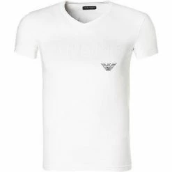 EMPORIO ARMANI V-Neck 110810/CC716/00010 T-Shirt, Baumwolle, Weiß