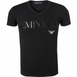 EMPORIO ARMANI V-Neck 110810/CC716/00020 T-Shirt, Baumwolle, Schwarz