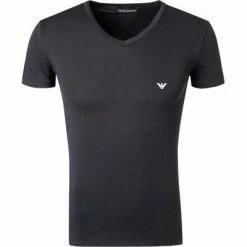 EMPORIO ARMANI V-Neck 110810/CC735/00020 T-Shirt, Baumwolle, Schwarz