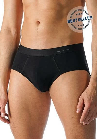 Mey CASUAL COTTON Men-Slip 49112/123 Pima Baumwoll-Stretch, Schwarz, Black – Bild 2