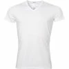 HOM Classic V-Shirt 400206/0003 T-Shirt, Baumwolle, Weiß, White