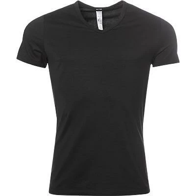 HOM Classic V-Shirt 400206/0004 T-Shirt, Baumwolle, Schwarz, Black
