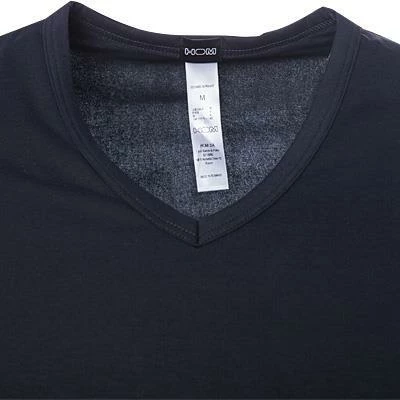HOM Classic V-Shirt 400206/00RA T-Shirt, Baumwolle, Navy – Bild 2