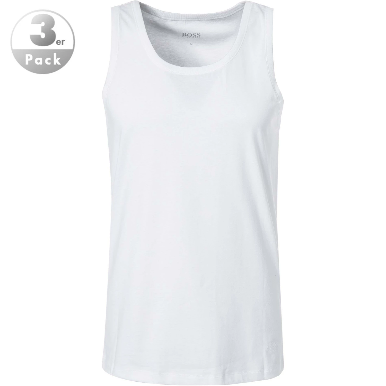 BOSS Tank Top 3er Pack 50325387/100 Tanktops, Baumwolle, Weiß, White