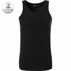 BOSS Tank Top 2er Pack 50325406/001 Tanktops, Baumwoll-Stretch, Schwarz, Black