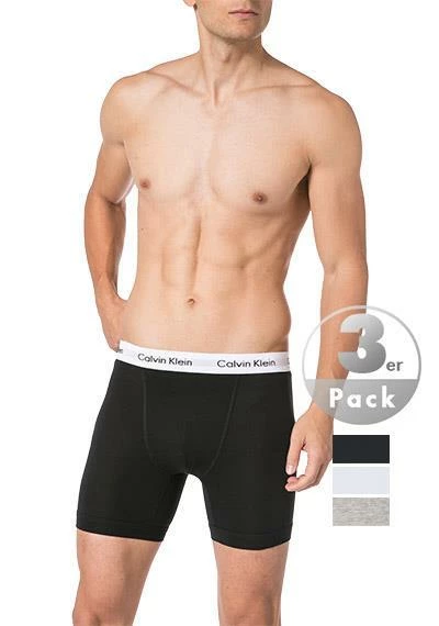 Calvin Klein Underwear Calvin Klein COTTON STRETCH 3er Pack NB1770A/MP1 Trunks, Baumwolle, Schwarz-weiß-grau