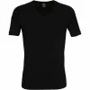 bugatti Shirt 1/2-Arm V-Neck 50004/6061/930 T-Shirt, Baumwolle, Schwarz, Black-dark-solid