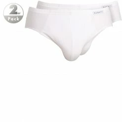 bugatti Sport Slip 2er-Pack 50030/6061/110 Slips, Baumwolle, Weiß, White-light-solid
