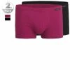 bugatti Pants 2er-Pack 50015/6061/430 Trunks, Baumwolle, Fuchsia-schwarz, Red-dark-solid