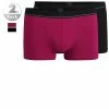bugatti Pants 2er-Pack 50016/6061/430 Trunks, Baumwolle, Fuchsia-schwarz, Red-dark-solid