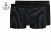 bugatti Pants 2er-Pack 50017/6061/933 Trunks, Baumwolle, Blau-schwarz gestreift, Black-dark-vertical stripes