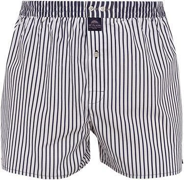 MC ALSON Boxer-Shorts 0231/weiß-navy Boxershorts, Baumwolle, Weiß-blau gestreift