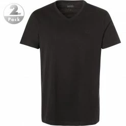 BOSS T-Shirt VN 2er Pack 50377779/001 T-Shirts, Baumwolle, Schwarz