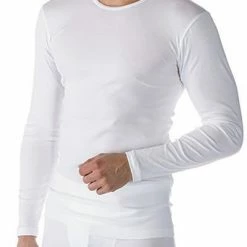 Mey CASUAL COTTON Langarm-Shirt 49004/101 Longsleeve, Baumwolle, Weiß