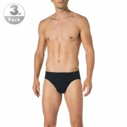 Schiesser Essential Supermini 3er Pack 205221/803 Slips, Baumwolle, Navy, Dunkelblau