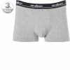 Strellson Shorts 3er Pack 531222/111 Trunks, Baumwolle, Hellgrau meliert, Grau