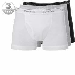 Calvin Klein Underwear Calvin Klein CLASSIC FIT 3er Pack NB1893A/MP1 Trunks, Baumwolle, Hellgrau meliert, Grau-schwarz-weiß