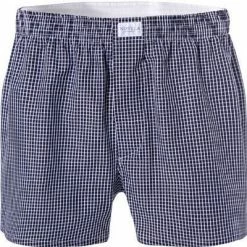 Novila Shorts 9554/055/204 Boxershorts, Baumwolle, Dunkelblau-weiß kariert, Marine