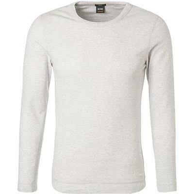BOSS Longsleeve Tempest 50401846/105 Slim Fit, Baumwolle, Ecru meliert, Beige