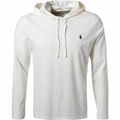 Polo Ralph Lauren Longsleeve 710652669/021 Longsleeve Hoodie , Baumwolle, Wollweiß, Wollweiß-dunkelblau