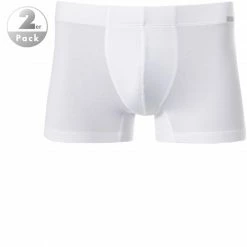 HANRO Pants 2er Pack 07 3079/0101 Trunks, Baumwolle, Weiß, White