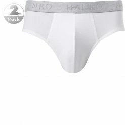 HANRO Briefs 2er Pack 07 3075/0101 Slips, Baumwolle, Weiß, White