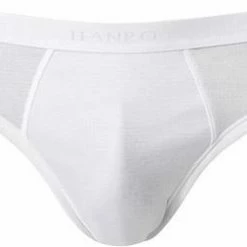 HANRO Midi Briefs Cotton Pure 07 3633/0101 Slip, Baumwolle, Weiß, White