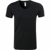 HANRO Shirt Cotton Superior 07 3088/0199 T-Shirt, Baumwolle, Schwarz, Black