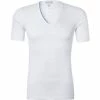 HANRO Shirt V-Neck Cotton Pure 07 3665/0101 T-Shirt, Baumwolle, Weiß, White