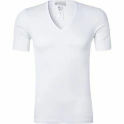 HANRO Shirt V-Neck Micro Touch 07 3108/0101 T-Shirt, Mikrofaser, Weiß, White
