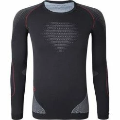 UYN T-Shirt U100006/G974 Funktionsshirt, Mikrofaser, Dunkelgrau, Grau-weiß-rot