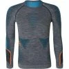 UYN T-Shirt U100015/B456 Funktionsshirt, Mikrofaser, Grau meliert, Schwarz-blau- orange