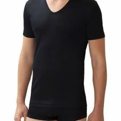 Zimmerli Metropolitan T-Shirt 286/1442/86 Sea Island Baumwolle, Schwarz, Black