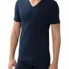 Zimmerli Pure Comfort V-Shirt 172/1462/447 T-Shirt, Baumwoll-Stretch, Navy